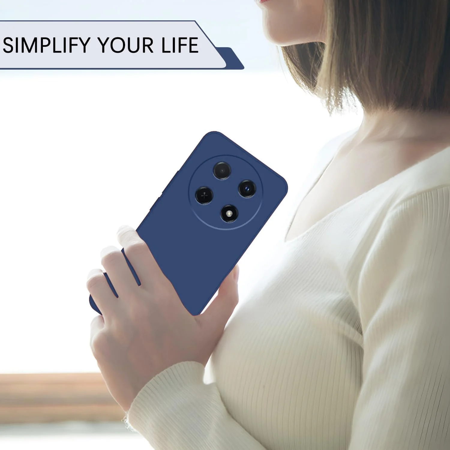 DL3 Mobilak Liquid Silicone Case for Huawei nova 12i, Shock-absorbing protection, Scratch-resistant surface, Soft microfiber lining - Royal Blue