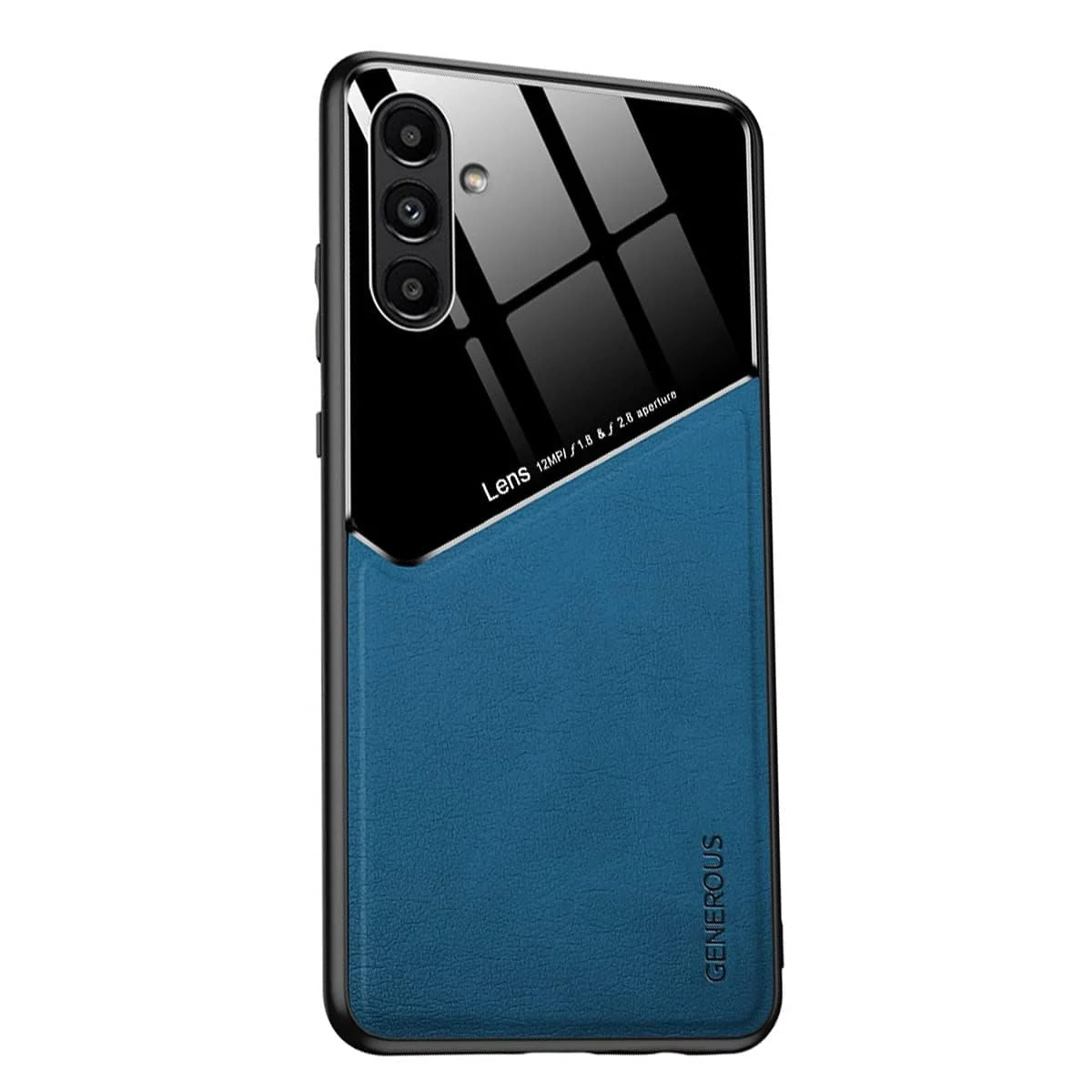 DL3 Mobilak Leather and PC Protective Case for Samsung Galaxy A14 5G, A14 4G, M14 5G, Built-in magnetic car-mount support, Shock-absorbing protection, Raised edges around the screen and camera - Blue