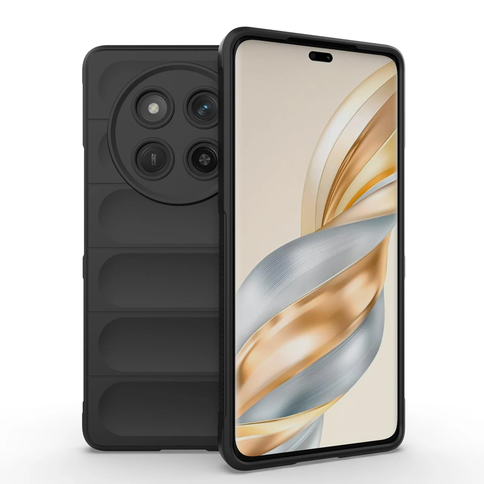 DL3 Mobilak Flexible Silicone and TPU Protective Case with Camera Protection for Honor X9C - Black