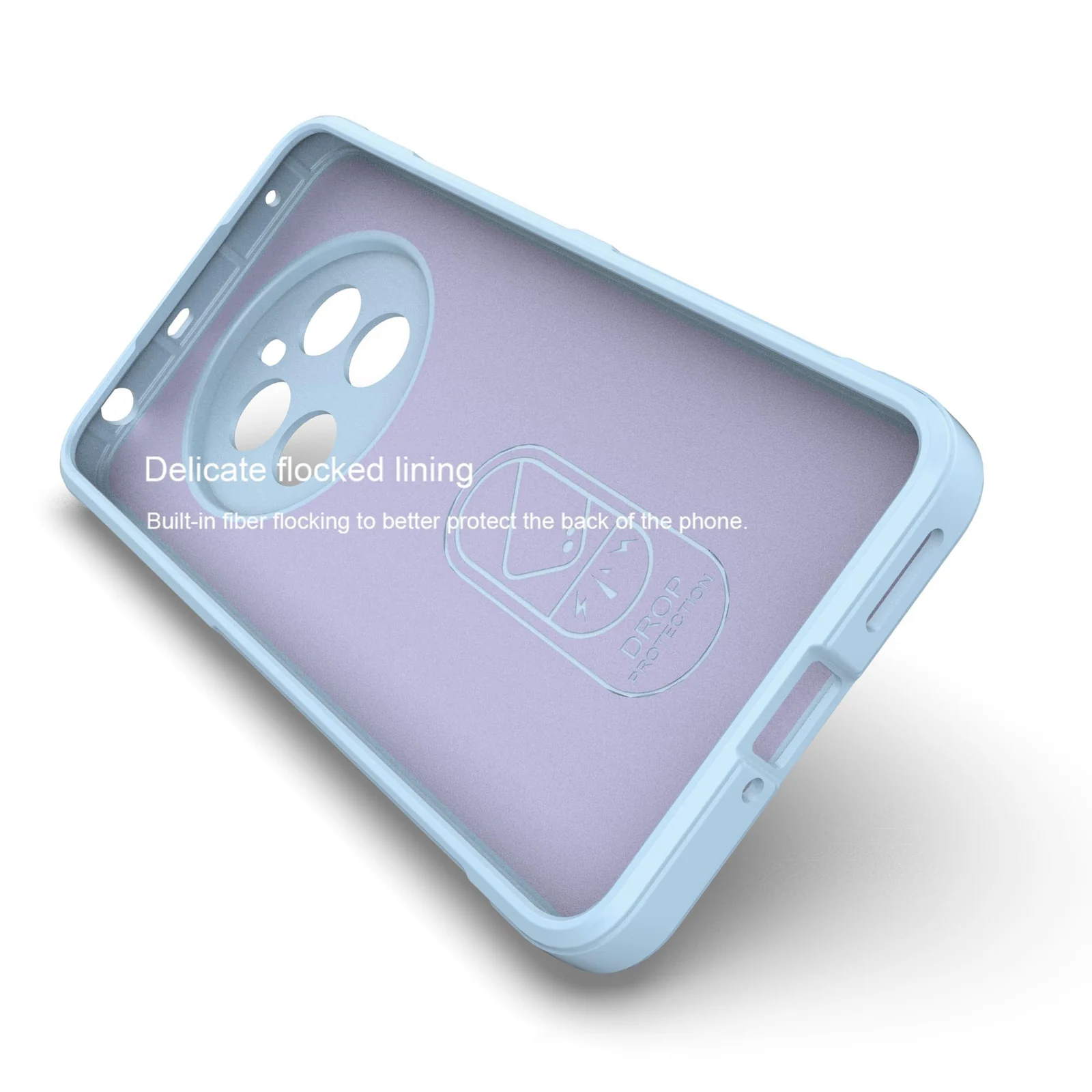 DL3 Mobilak Soft Silicone Protective Case for realme 12 Pro / realme 12 Pro Plus with Camera Protection and Shockproof Design - Baby Blue