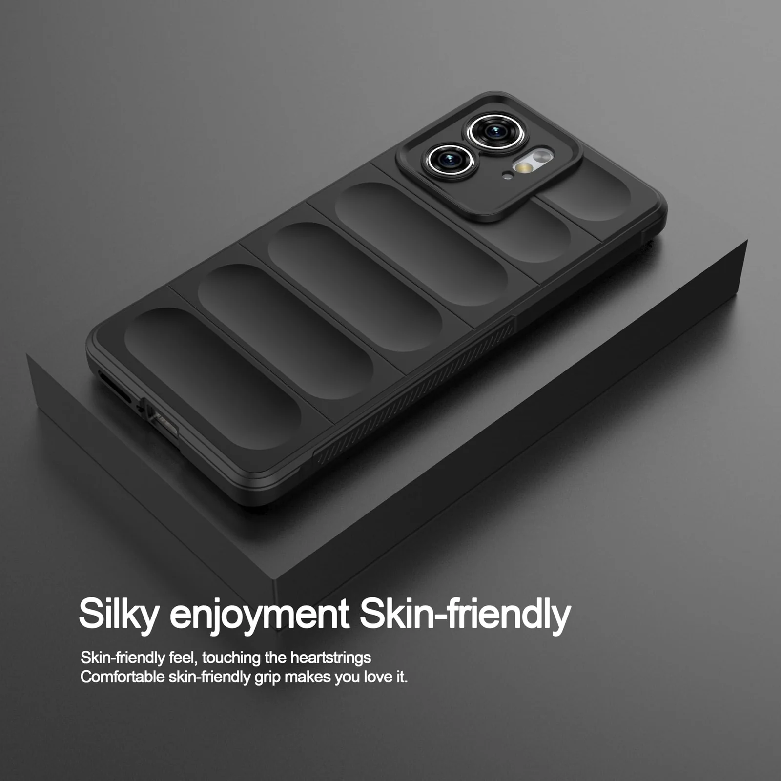 DL3 Mobilak Rugged Protective Case for Motorola Edge 40 5G, Camera protection, Shock-absorbing protection, Non-slip grip - Black