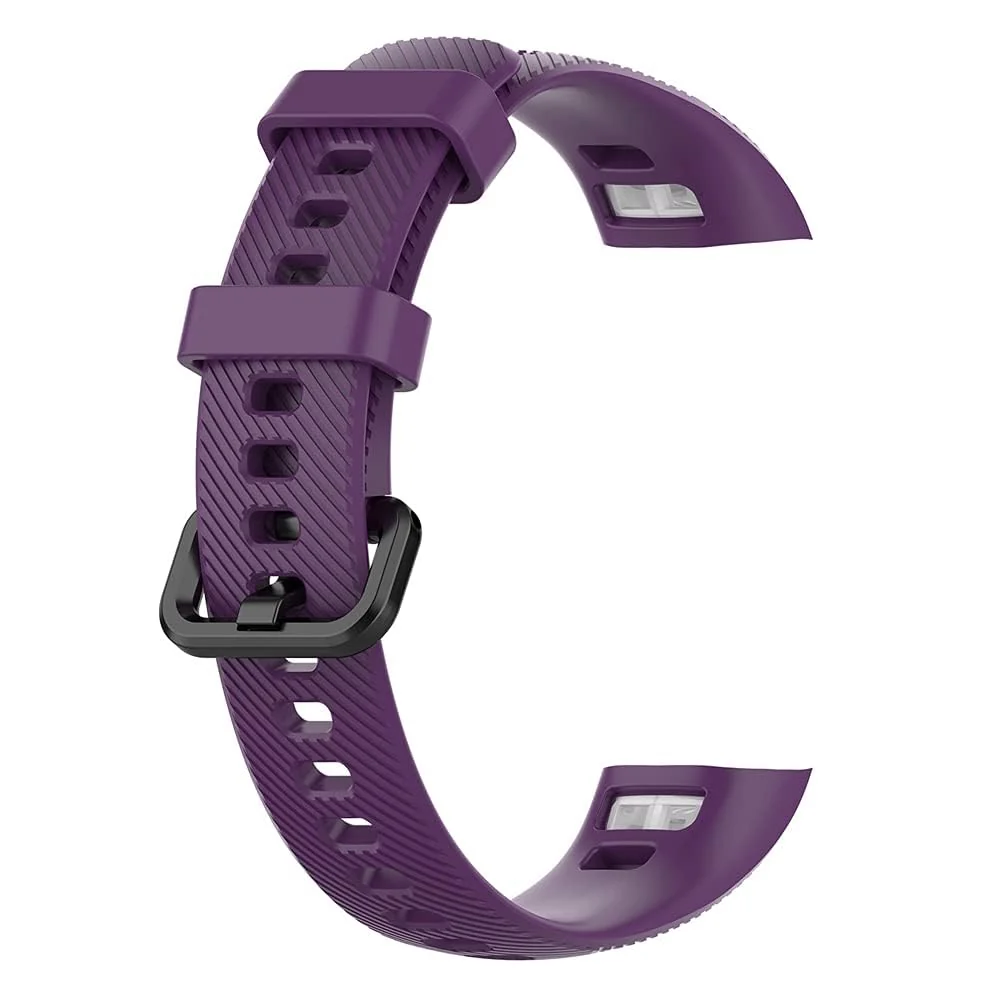 DL3 Mobilak Compatible for Honor Band 5/Honor Band 4 Strap, Soft Silicone Sport Wristband Adjustable Accessory Bracelet Replacement Band for Honor Band 5/Band 4 - Purple