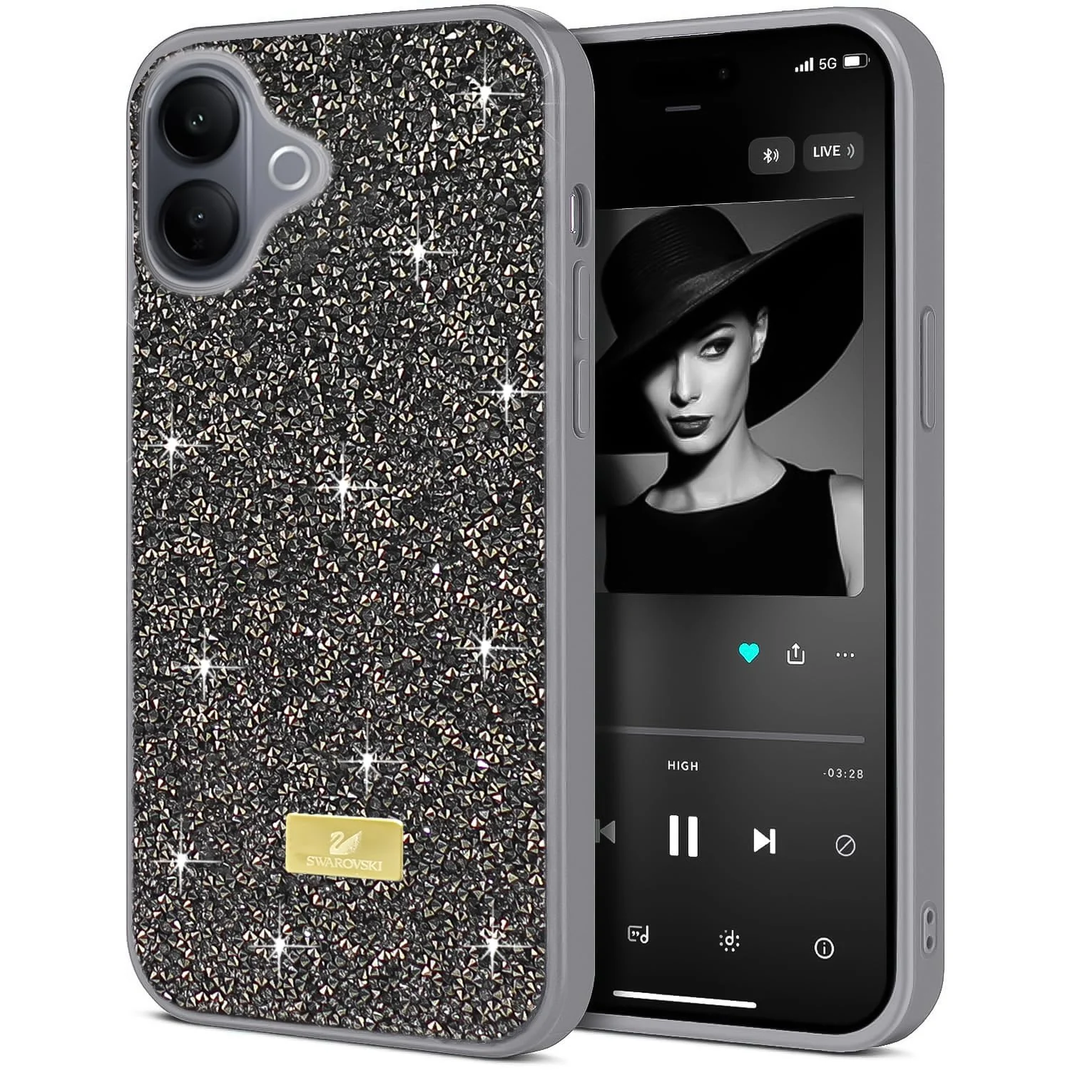 Vivo V60 Lite 5G / 4G — DL3 Mobilak Glitter Protective Case for vivo V60 Lite 5G / 4G, Supports wireless charging, Shock-absorbing protection, Scratch-resistant surface