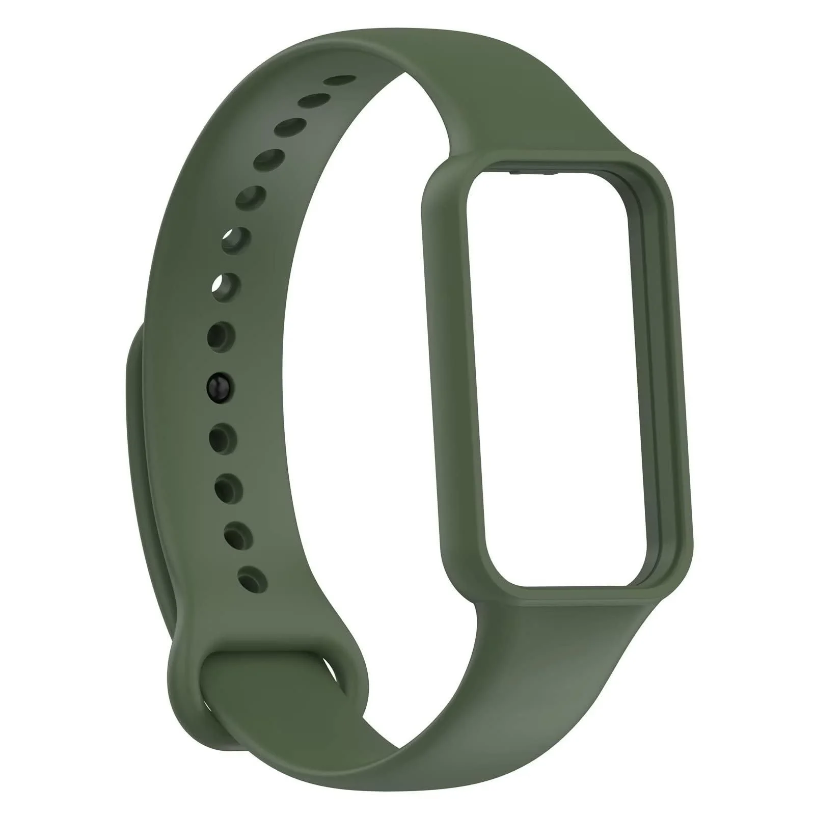 DL3 MOBILAK Sport Band Compatible With Amazfit Band 7 Fitness Tracker Replacement Strap Soft Silicone Wristband Bracelet For Amazfit Band7 - Dark Green