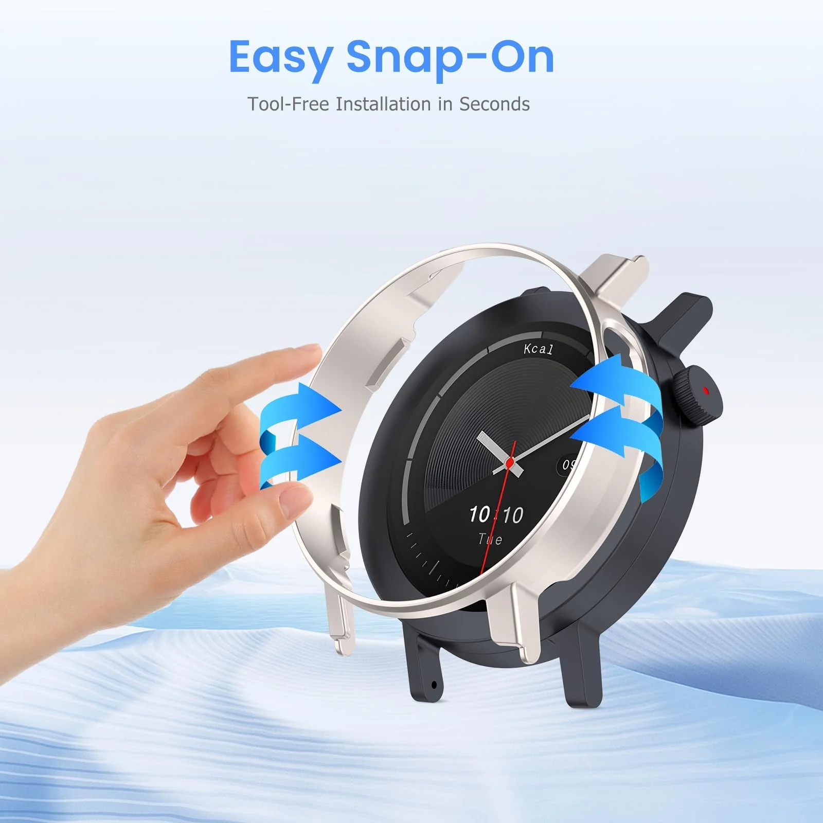 DL3 Mobilak Cover Compatible with CMF by Nothing Watch Pro 3, Hard PC Case, Half Pack Protection, Case Compatible with CMF by Nothing Watch Pro 3 - Starlight