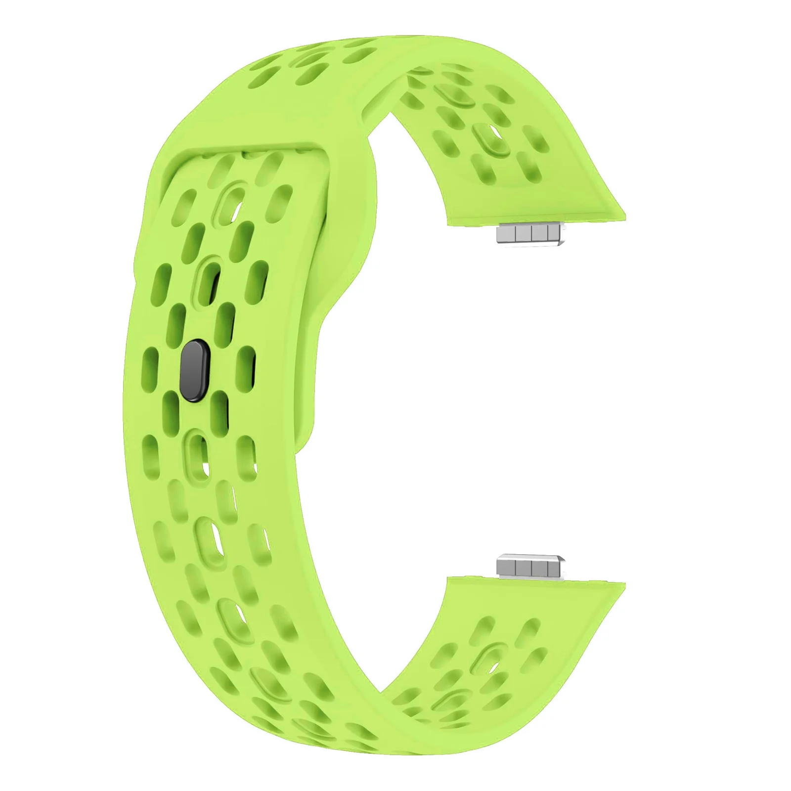 DL3 Mobilak Silicone Mesh Breathable Straps for Huawei Watch Fit 4 Pro Strap. Wristband Bands Bracelet Sports Bracelet Quick Release Adjustable Armband for Huawei Watch Fit 4/Fit 3 - Neon Green