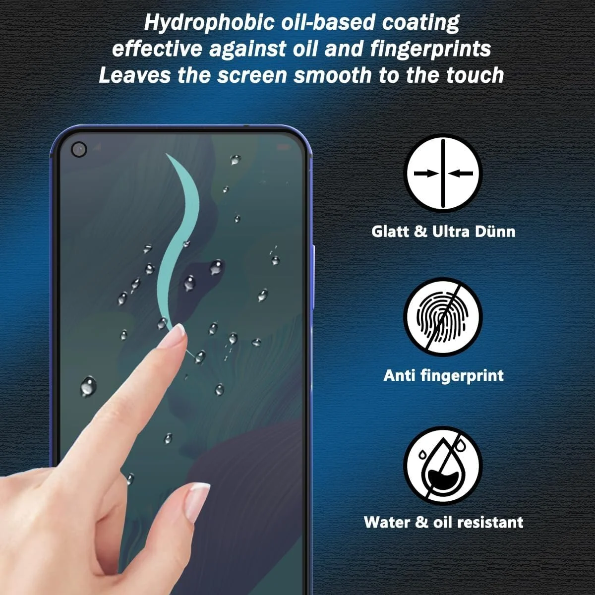 DL3 Mobilak Privacy Full Glass Screen Protector For Huawei Nova 5T - Black