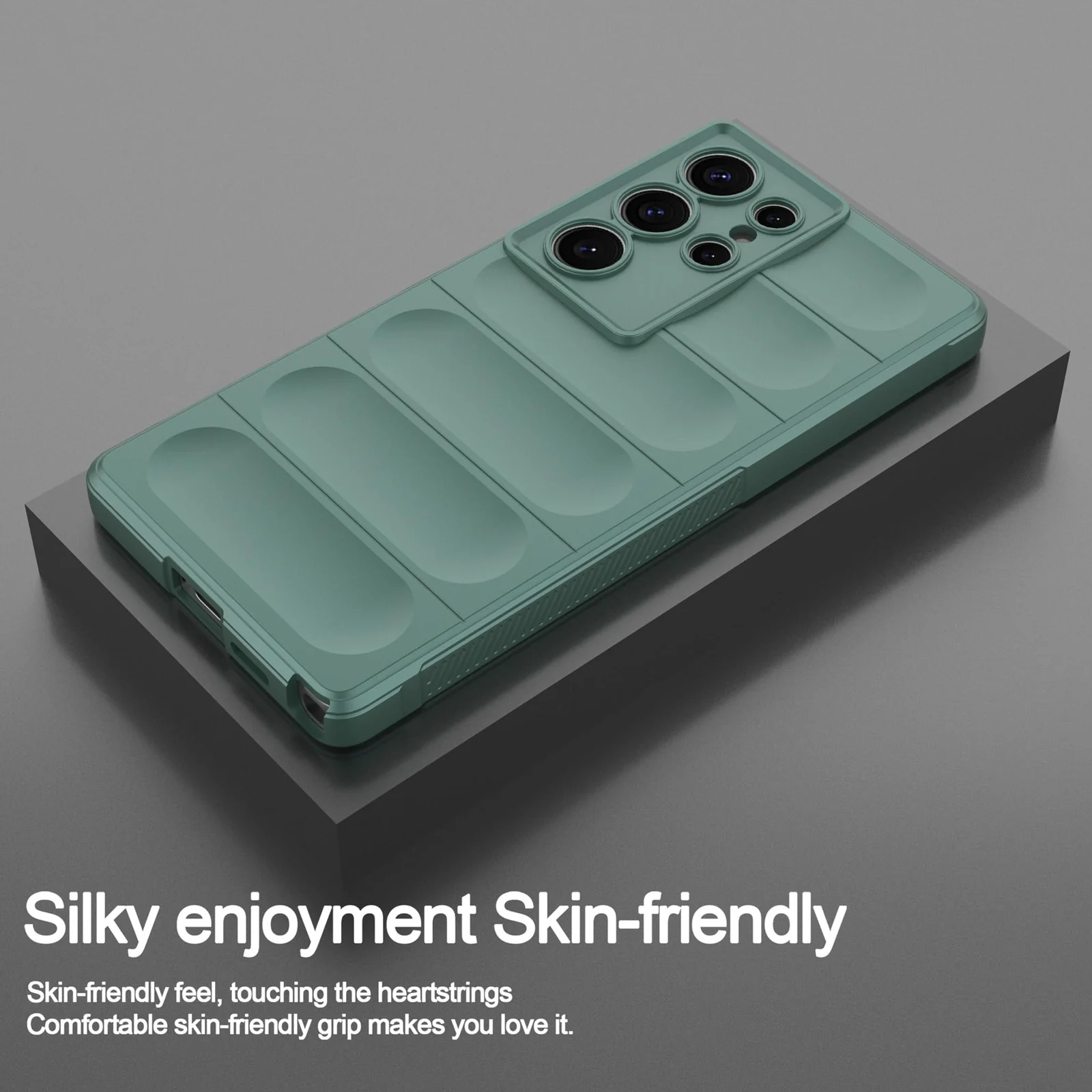 DL3 Mobilak Flexible Silicone and TPU Protective Case with Camera Protection for Samsung Galaxy S25 Ultra - Green
