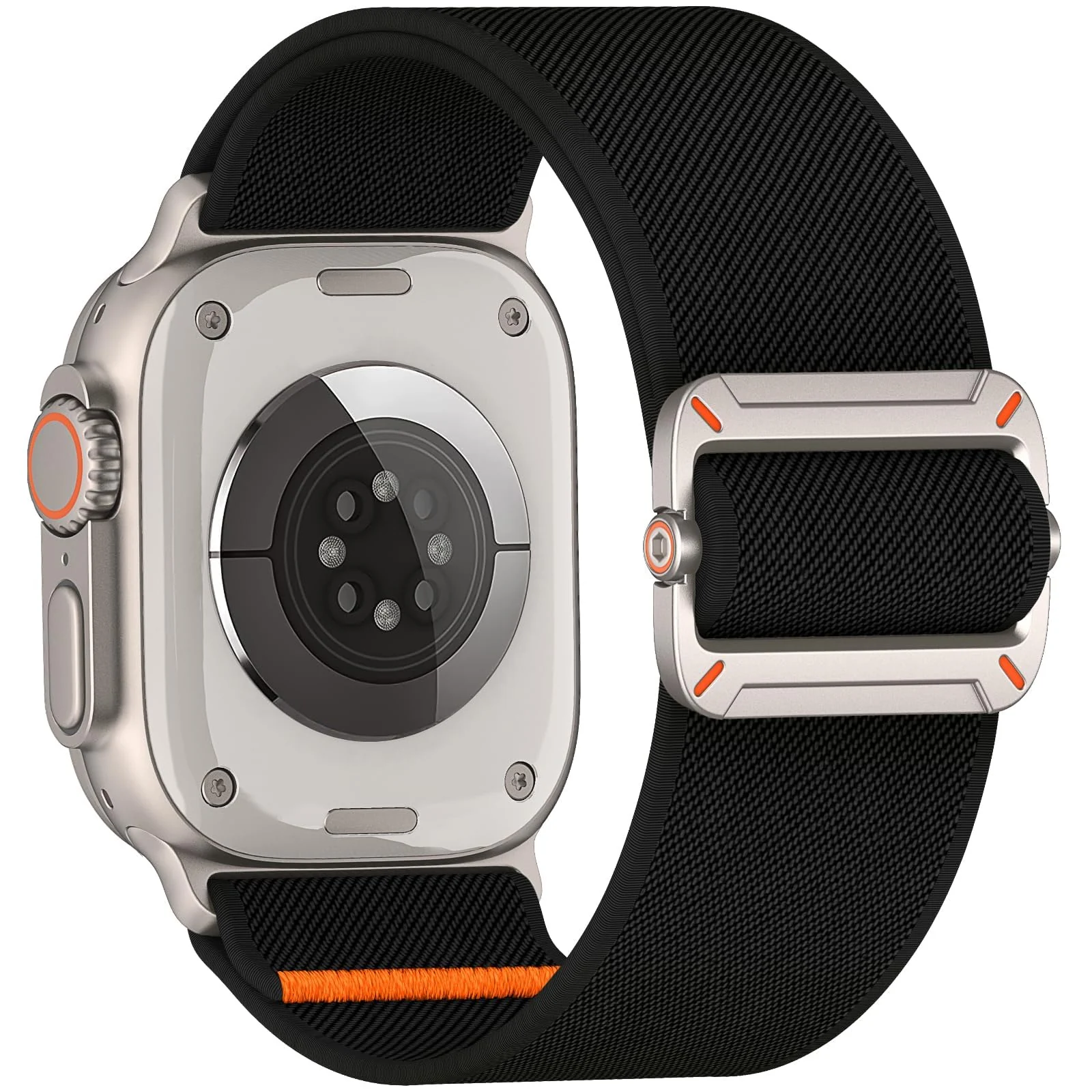 DL3 Mobilak Strap Compatible with Apple Watch Ultra/Ultra 2 Strap 49mm 46mm 45mm 44mm 42mm, Nylon Sport Band Compatible with Apple Watch Ultra SE Series 10 9 8 7 6 5 4 3 2 1, Men - Black
