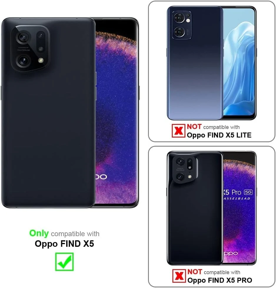 DL3 Mobilak Case Compatible with OPPO Find X5 Case Crystal Soft TPU Gel Case Flexible Silicone Anti-Scratch TPU Cover - Clear