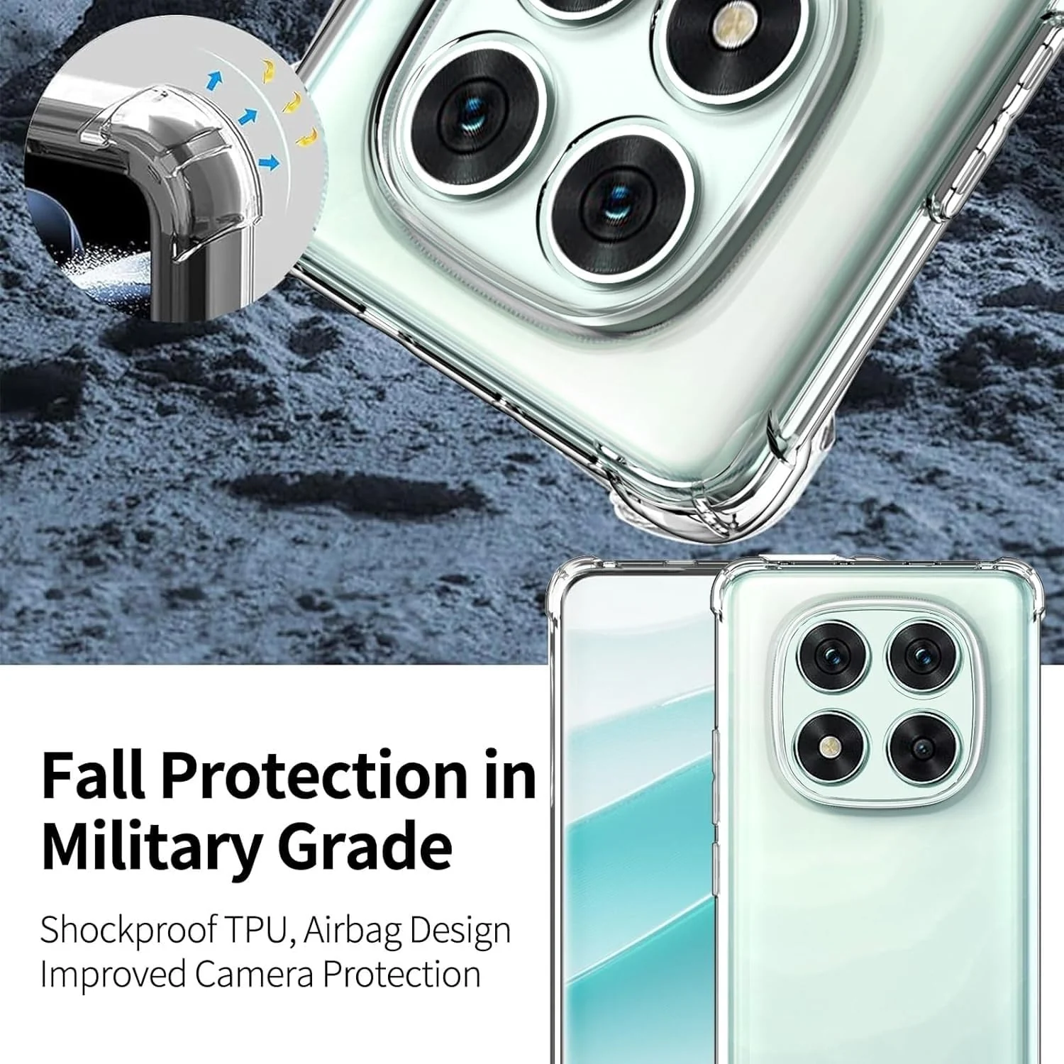 DL3 Mobilak Clear TPU Case for Xiaomi Redmi note 14 pro 4G, Camera protection, Shock-absorbing protection, Scratch-resistant surface - Clear