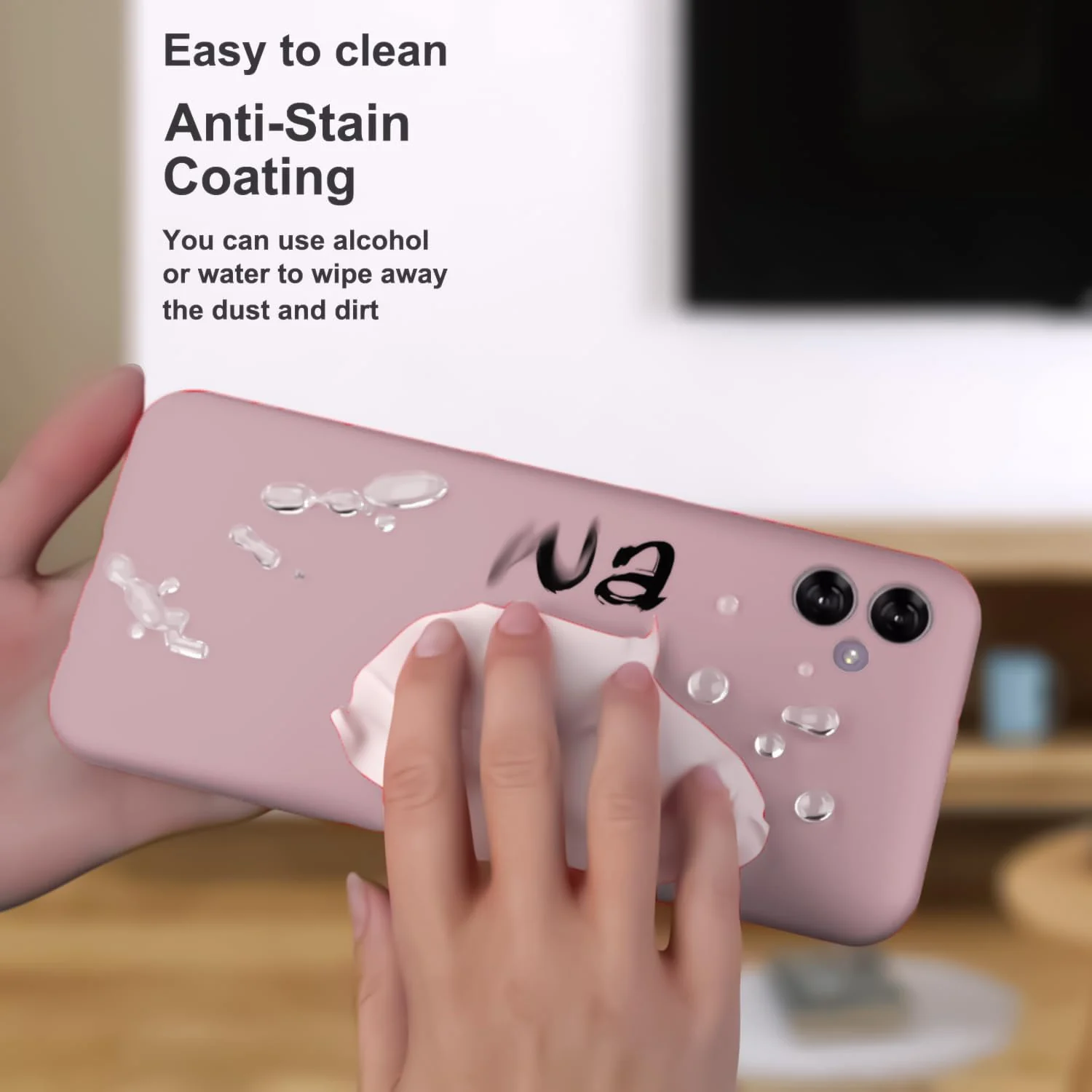 DL3 Mobilak Silicone Protective Case for Samsung Galaxy A04e, Shock-absorbing protection, Scratch-resistant surface, Soft microfiber lining - Cashmere