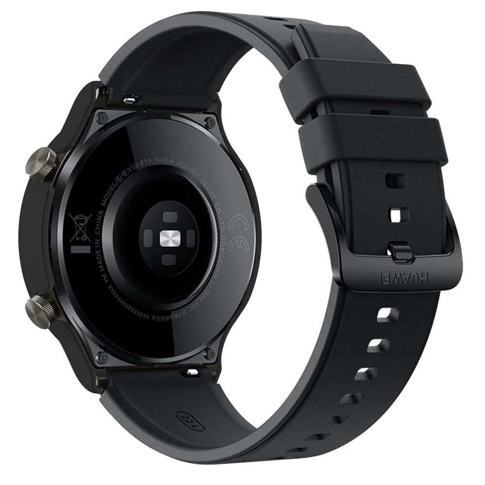 DL3 Mobilak Case Compatible with Huawei Watch GT2 Pro PC Cover with Bezel Tempered Glass Protection, Ultra Thin Full Protection for Huawei Watch GT 2 Pro Protective Case - Black