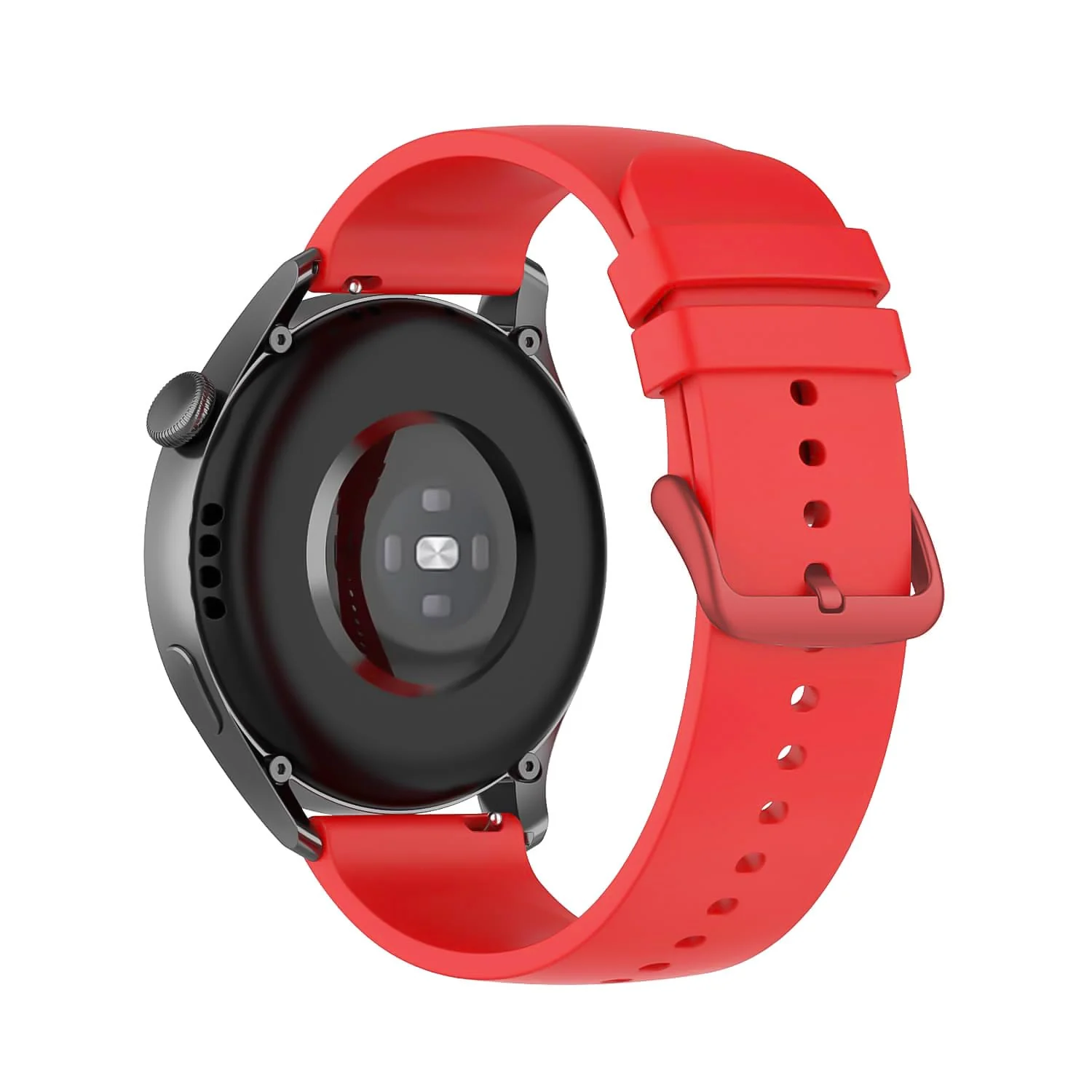 DL3 Mobilak Silicone Buckle Band 22MM Strap For Xiaomi Redmi Watch 5 Active/5 Lite/Samsung Galaxy Watch 3 45mm/Watch 46mm/Gear S3/Huawei watch GT5 GT4 GT3 GT2 GT 46MM/GT2E/GT3 Pro GT 5 Pro - Red