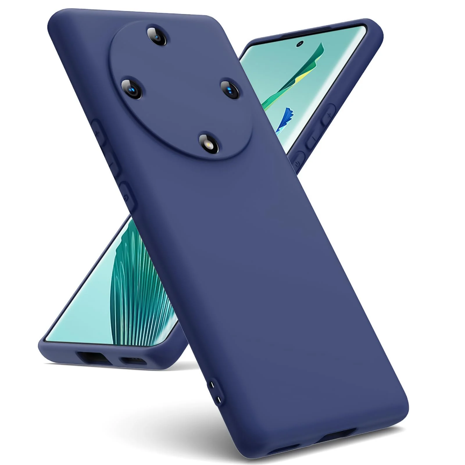 DL3 Mobilak Soft Silicone Gel Bumper Case for Honor X9a - Blue 1