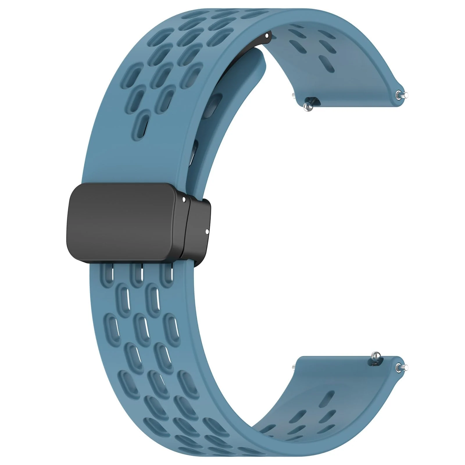 DL3 Mobilak Silicone Band Magnetic Clasp 22MM Strap For Samsung galaxy watch3 45mm /galaxy 46mm/Gear S3/Huawei watch GT3 46MM/GT2E/GT2 Pro/GT GT2 46MM/Magic Watch2 46mm/Amazfit GTR 3/4 (Star) - Star Blue