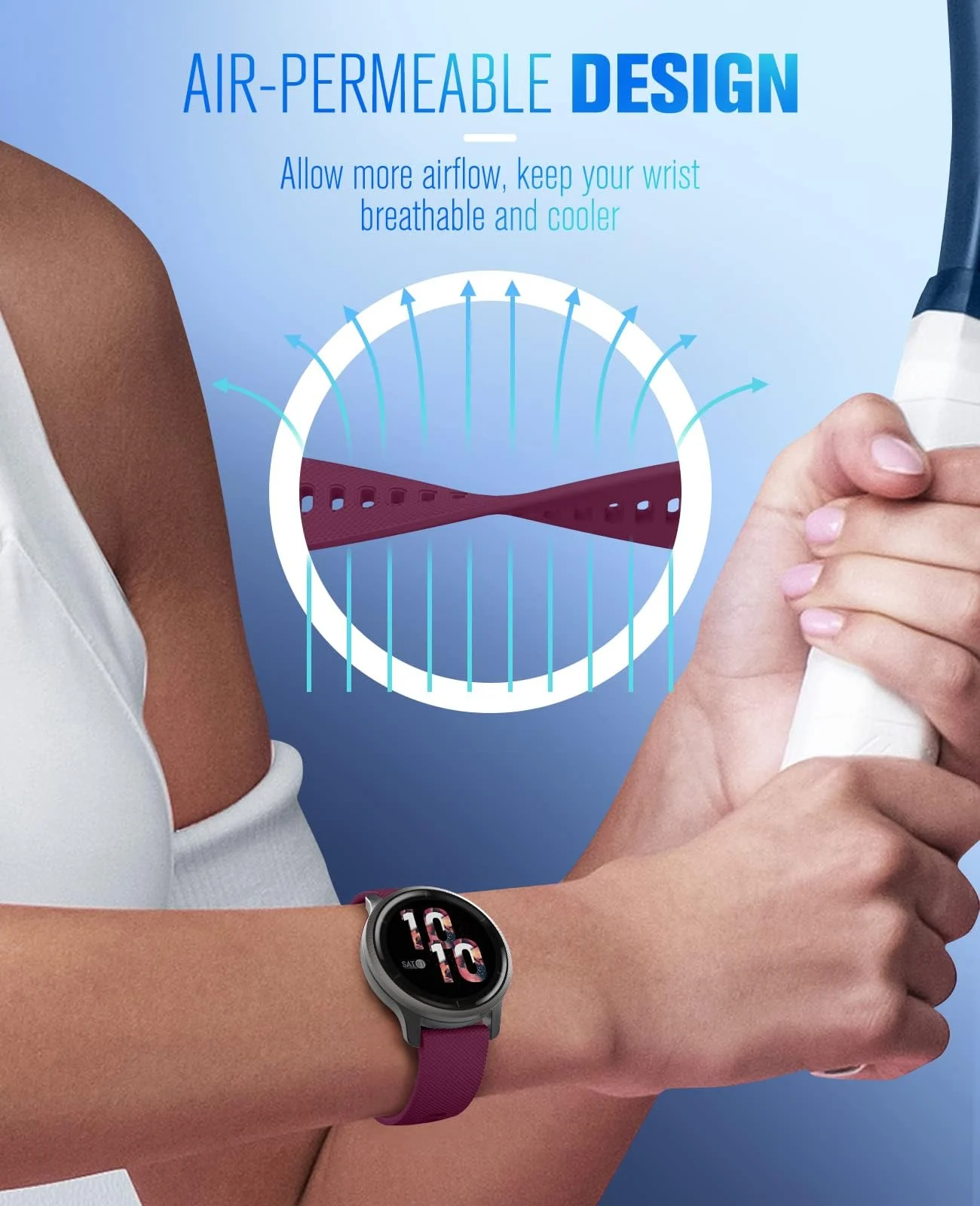 DL3 Mobilak Silicone Buckle Band 22MM Strap For Xiaomi Redmi Watch 5 Active/5 Lite/Samsung Galaxy Watch 3 45mm/Watch 46mm/Gear S3/For Huawei watch GT5 GT4 GT3 GT2 GT 46MM/GT2E/GT2 Pro/GT 3 Pro/GT5 Pro - Wine Red