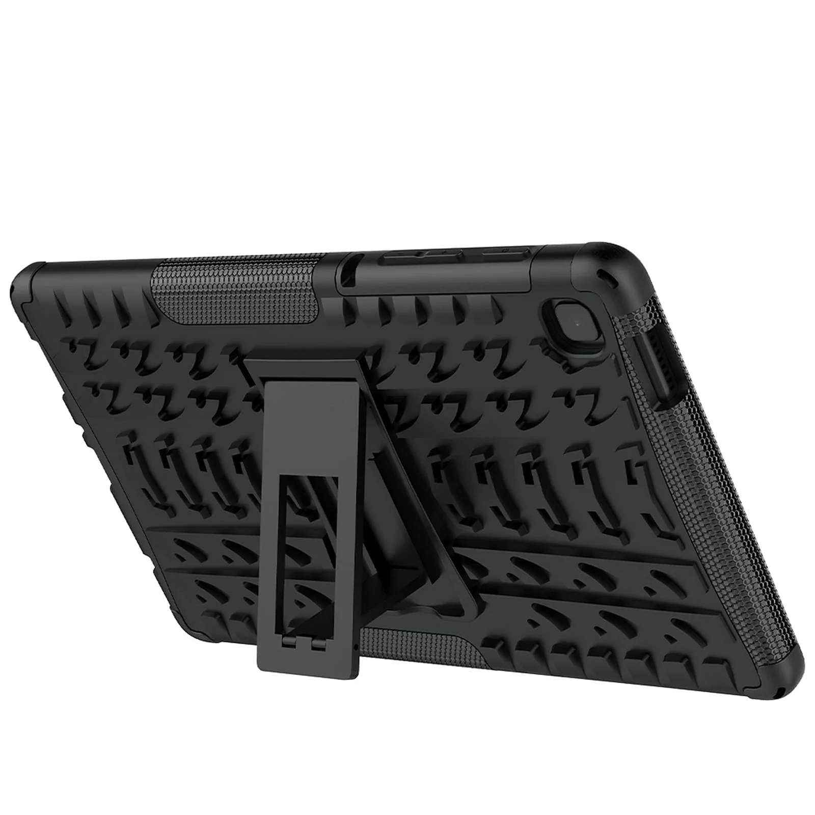 DL3 Mobilak Case For Samsung Galaxy Tab A7 Lite 8.7 Inch 2021 Model (SM-T220/T225/T227), Hybrid Rugged Armor Heavy Duty 2 in 1 TPU + PC Combo Dual Layer Shockproof Case with Kickstand - Black