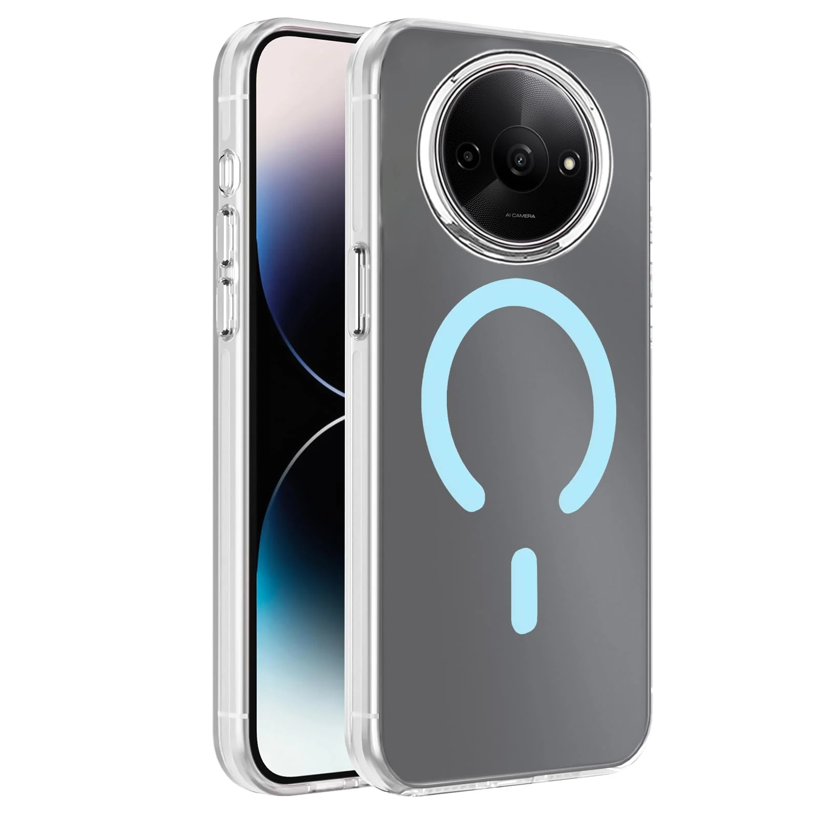 DL3 Mobilak Case for Xiaomi Redmi A3 / Redmi A3x Crystal Clear [Not Compatible with MagSafe] Soft TPU Gel Case Flexible Silicone Anti-Scratch Transparent TPU Cover - Baby Blue