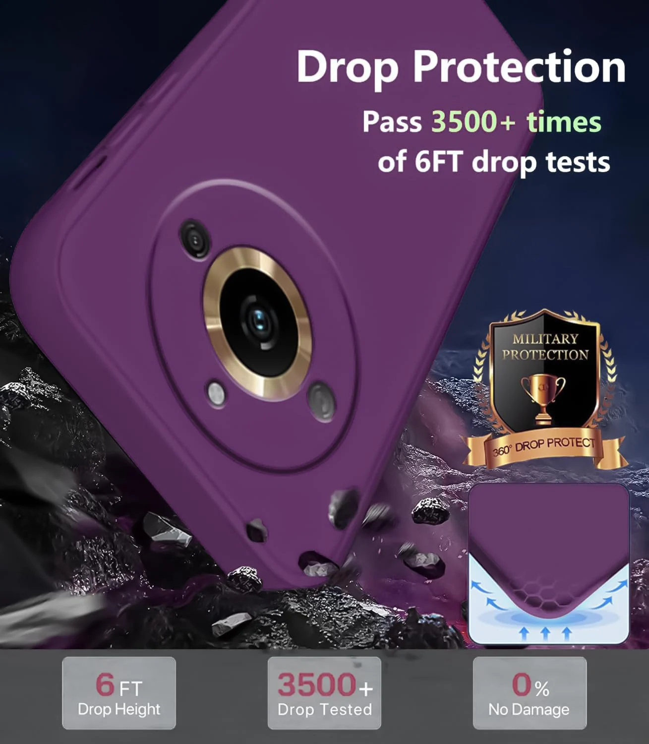 DL3 Mobilak Liquid Silicone Protective Case with Soft Microfiber Lining with Full Camera Protection for realme 11 Pro & realme 11 Pro+ Plus 5G - Violet