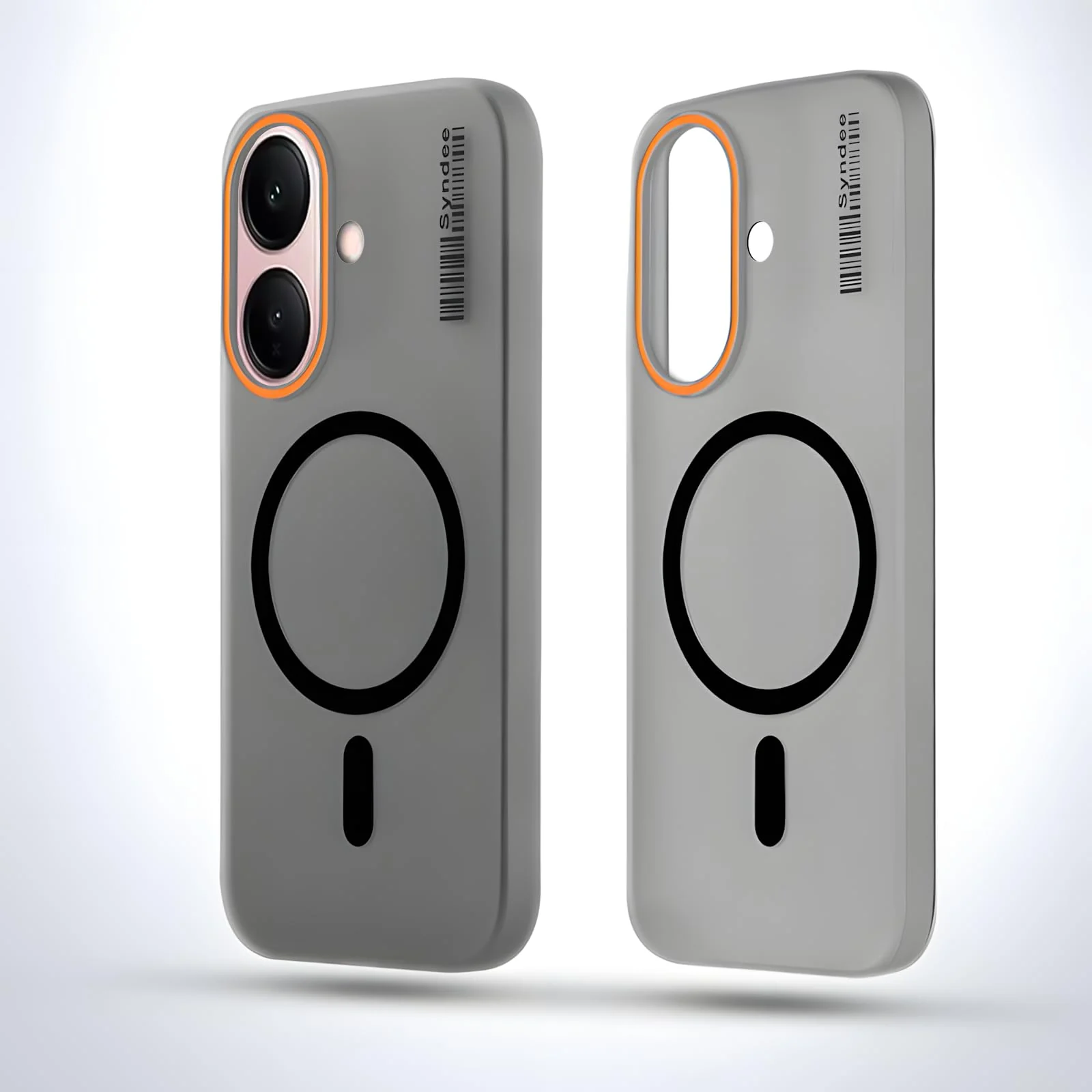 DL3 Mobilak Case Back Cover for Vivo V60 Lite 5G/4G, Sleek Frosted Translucent Back Only Compatible with Wireless Magnetic Accessories | Anti-Scratch Shockproof Phone Case - Black