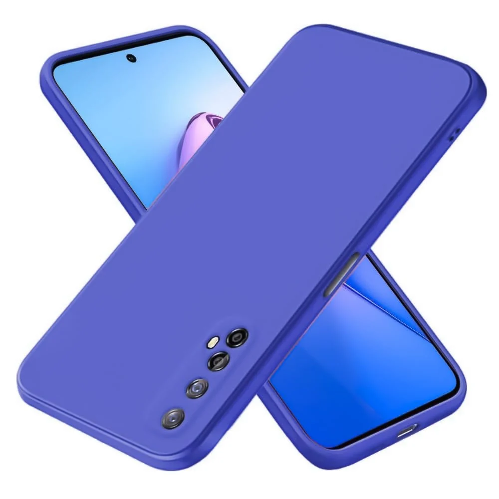 Dl3 Mobilak Realme 7 Case, Soft Flexible Liquid Silicone Gel Rubber Bumper Cover, Full Body Shockproof Protective Phone Case (Blue 2)