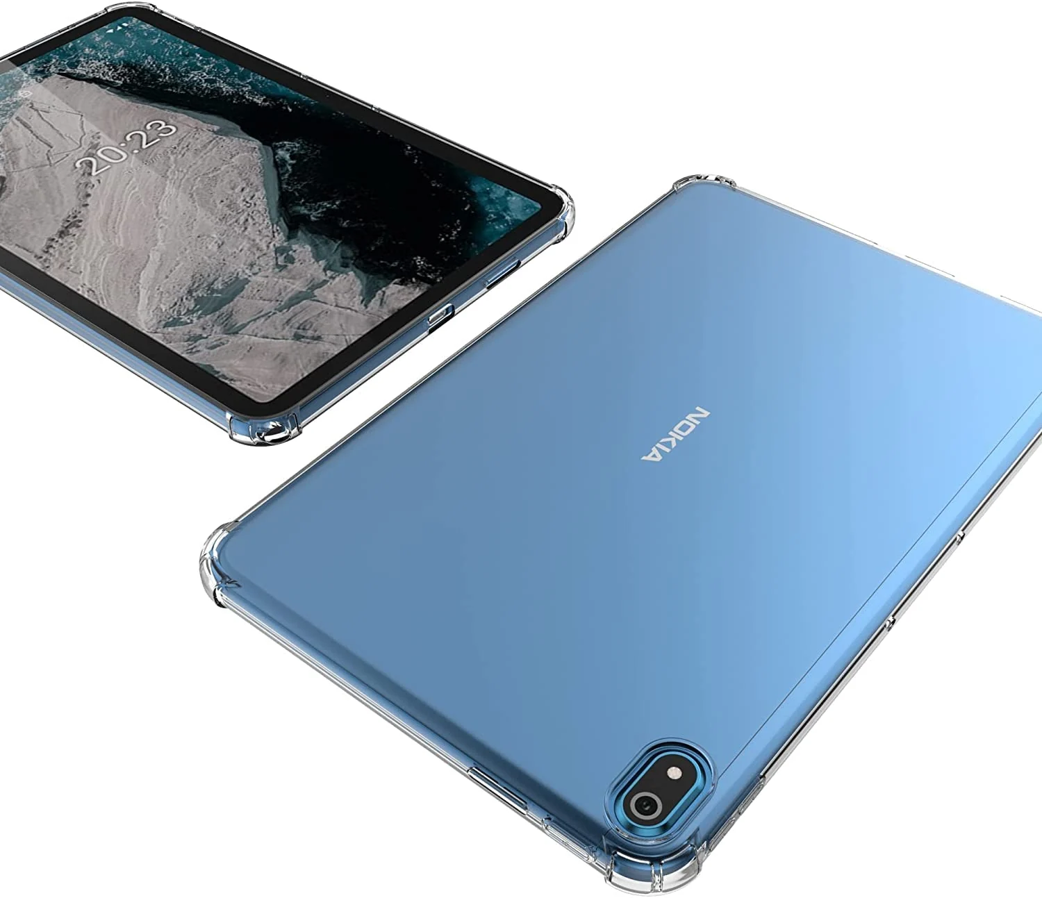 DL3 Mobilak Silicone Case for Nokia T20 10.4 Inch Silicone Protective Case Matte Back Shell Soft TPU Cover for Nokia T20 10.4 Inch Translucent - Clear