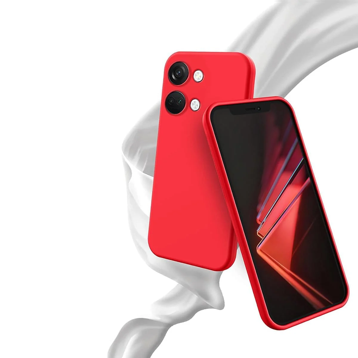 DL3 Mobilak Soft Silicone Gel Bumper Case for OnePlus Nord 3 - Red