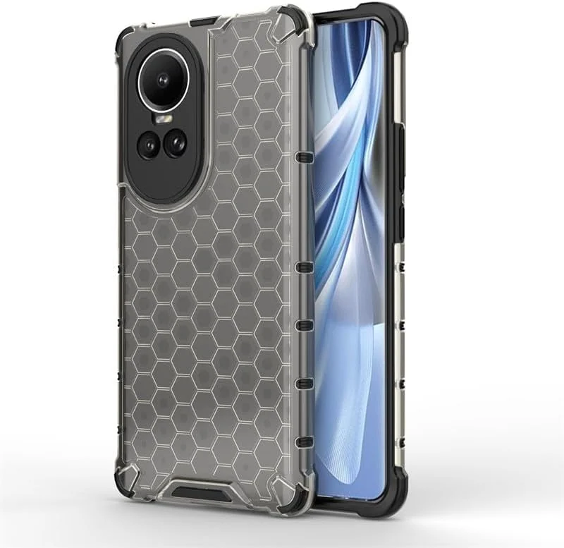DL3 Mobilak Clear PC and TPU Protective Case for OPPO Reno 10 5G / Reno 10 Pro 5G with Shockproof Design - Black