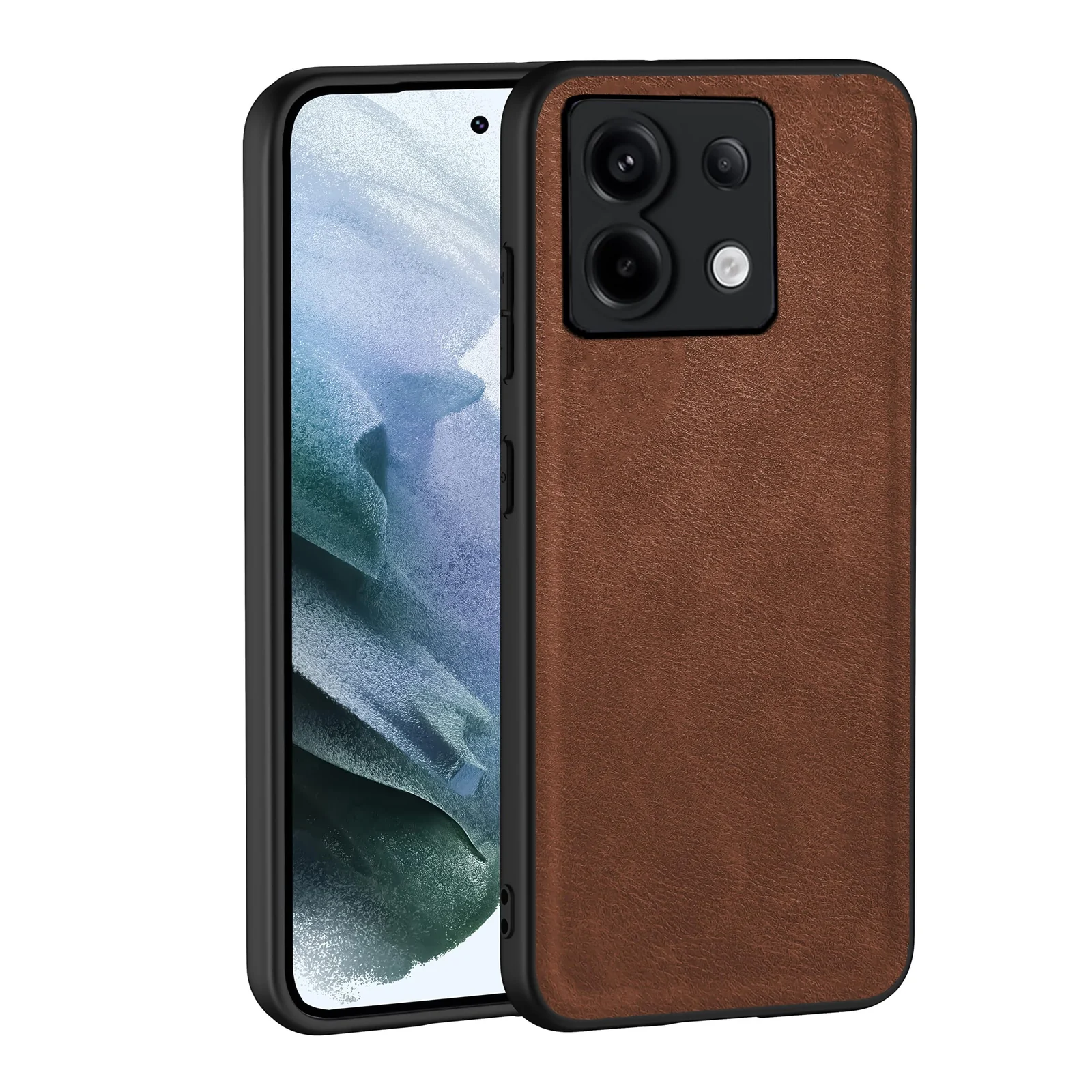 Dl3 Mobilak Case for Xiaomi Redmi Note 13 Pro Leather Case,Anti-Drop, Anti-Shock, Non-Slip Texture,Simple Cell Phong Cover (Havana)