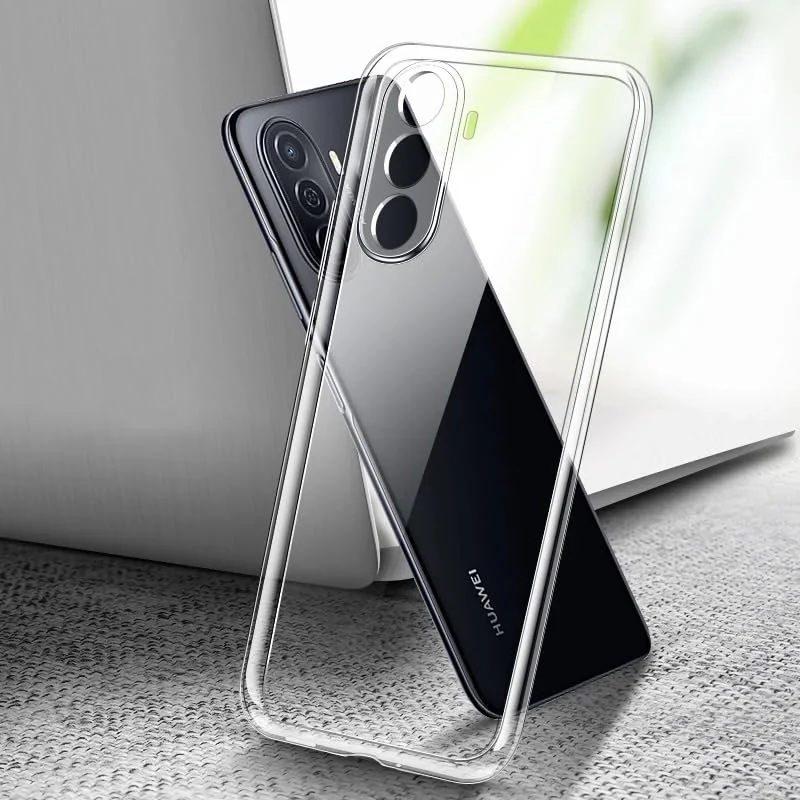 DL3 Mobilak Case Compatible with HUAWEI nova Y70 / Y70 Plus Case Crystal Soft TPU Gel Case Flexible Silicone Anti-Scratch Camera Protection TPU Cover - Clear
