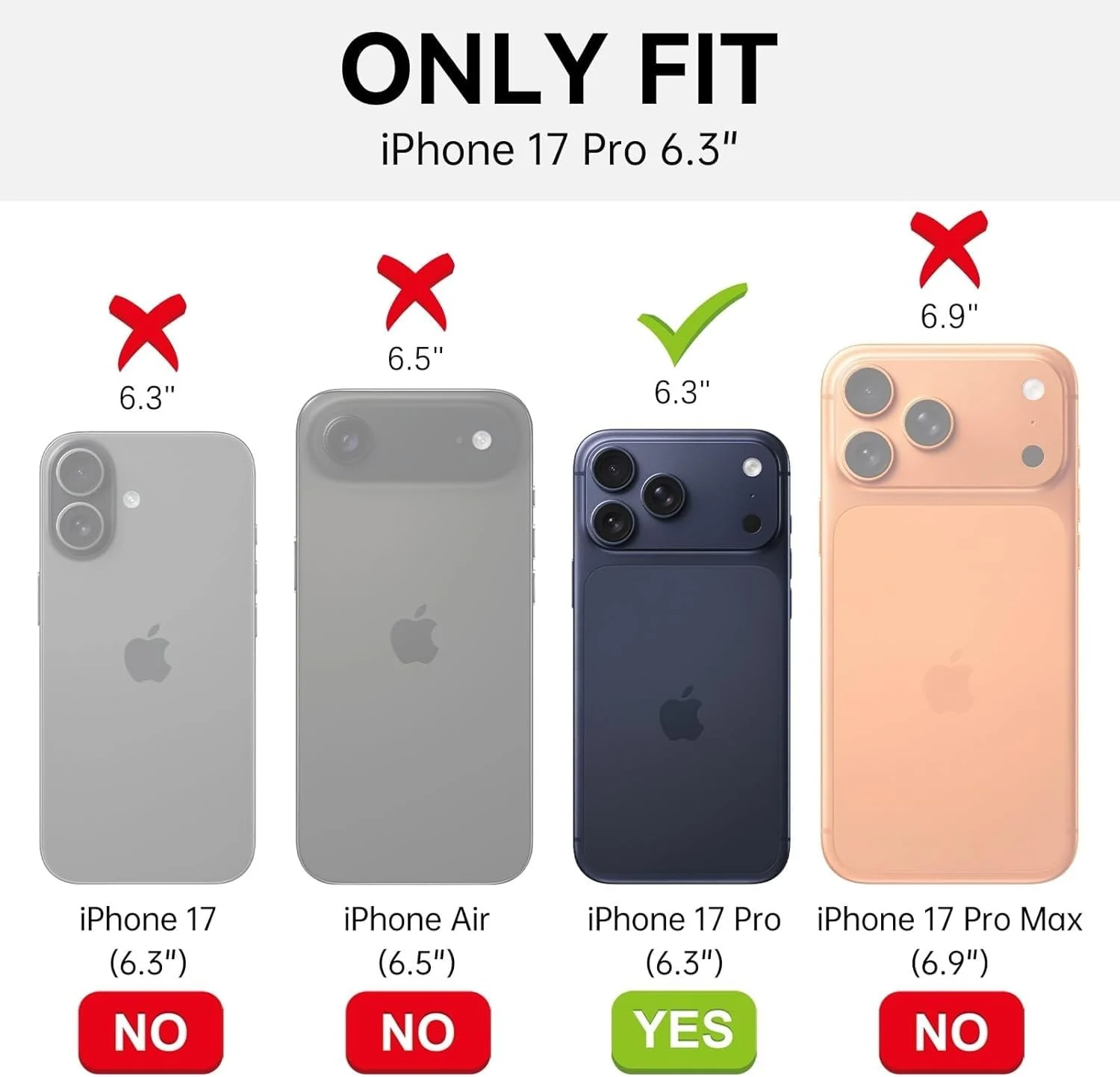 DL3 Mobilak for iPhone 17 Pro 6.3-Inch Case [Compatible with MagSafe] [Strong Magnet] [Non-Yellowing] Magnetic Slim Thin Bumper Phone Cover, Lightweight, and Durable - Clear
