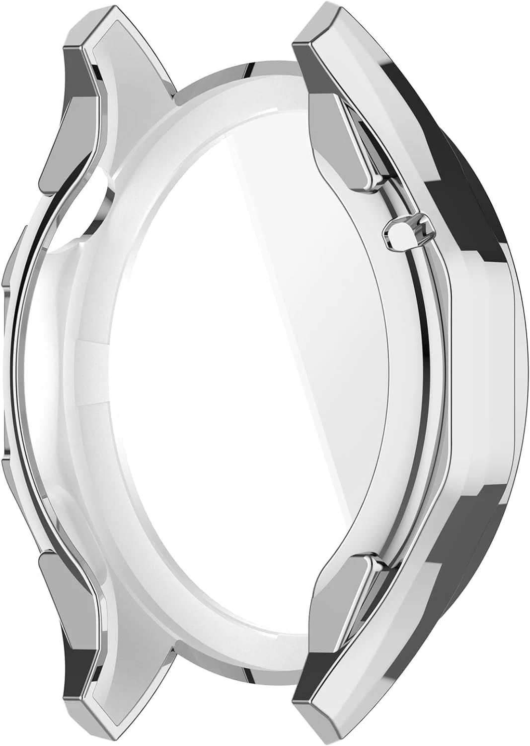 DL3 Mobilak Case Compatible with Huawei Watch GT4 46MM Case All-Around Screen Protector Watch Soft TPU Shockproof Cover Slim Guard Thin Bumper Shell Protector - Sliver