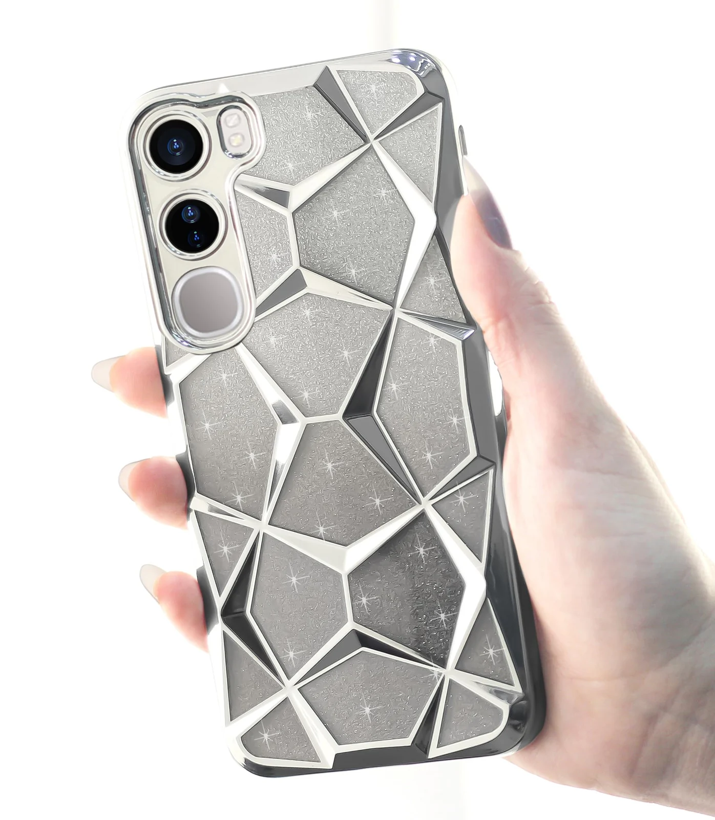 DL3 MOBILAK Gradient Glitter TPU Phone Case for Vivo Y21D / Y31 5G