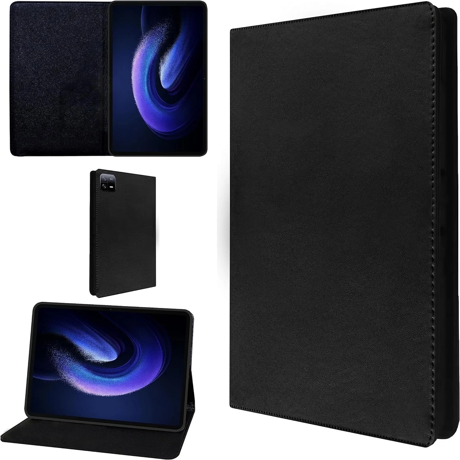 DL3 Mobilak Case Compatible with Xiaomi Pad 6/Xiaomi Pad 6 Pro 11 inch Flip Wallet Leather Case Cover - Black