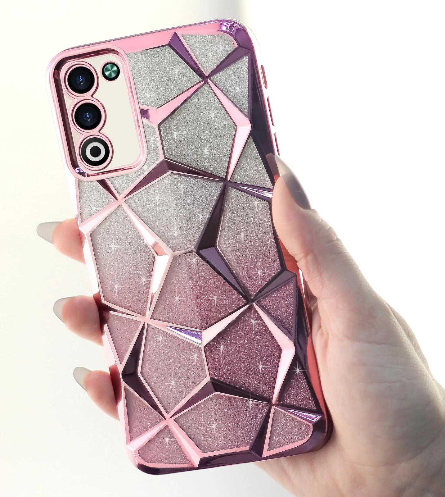 DL3 MOBILAK Gradient Glitter TPU Phone Case for OPPO A5 4G