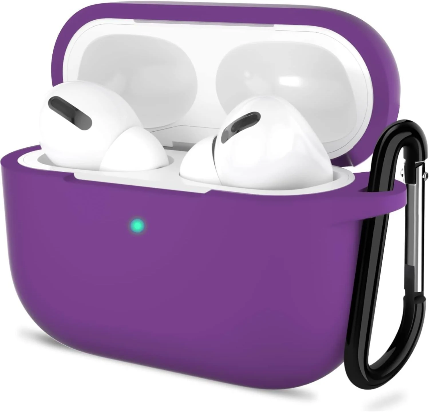 DL3 Mobilak AirPods Pro Case Cover, Silicone Protective Charging Case Skin with Keychain Compatible with Apple AirPods Pro Case for Women Men, Wireless Charging, Front LED Visible