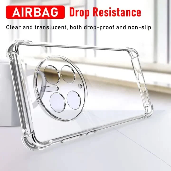 DL3 Mobilak Case Compatible with Huawei Mate 50 Pro, Cover Silicone Transparent TPU Gorilla Anti-shock Protector Camera Shockproof Corners - Clear