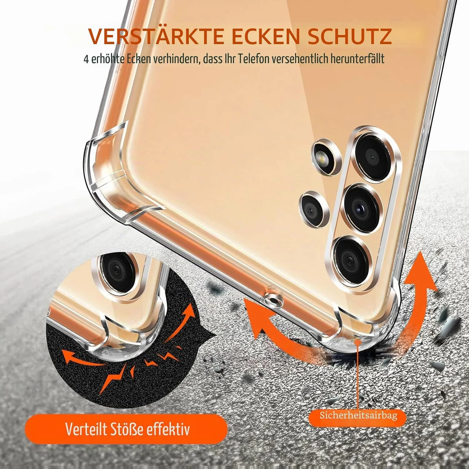 DL3 MOBILAK Clear Soft TPU Phone Case for Samsung Galaxy A13 4G - Clear