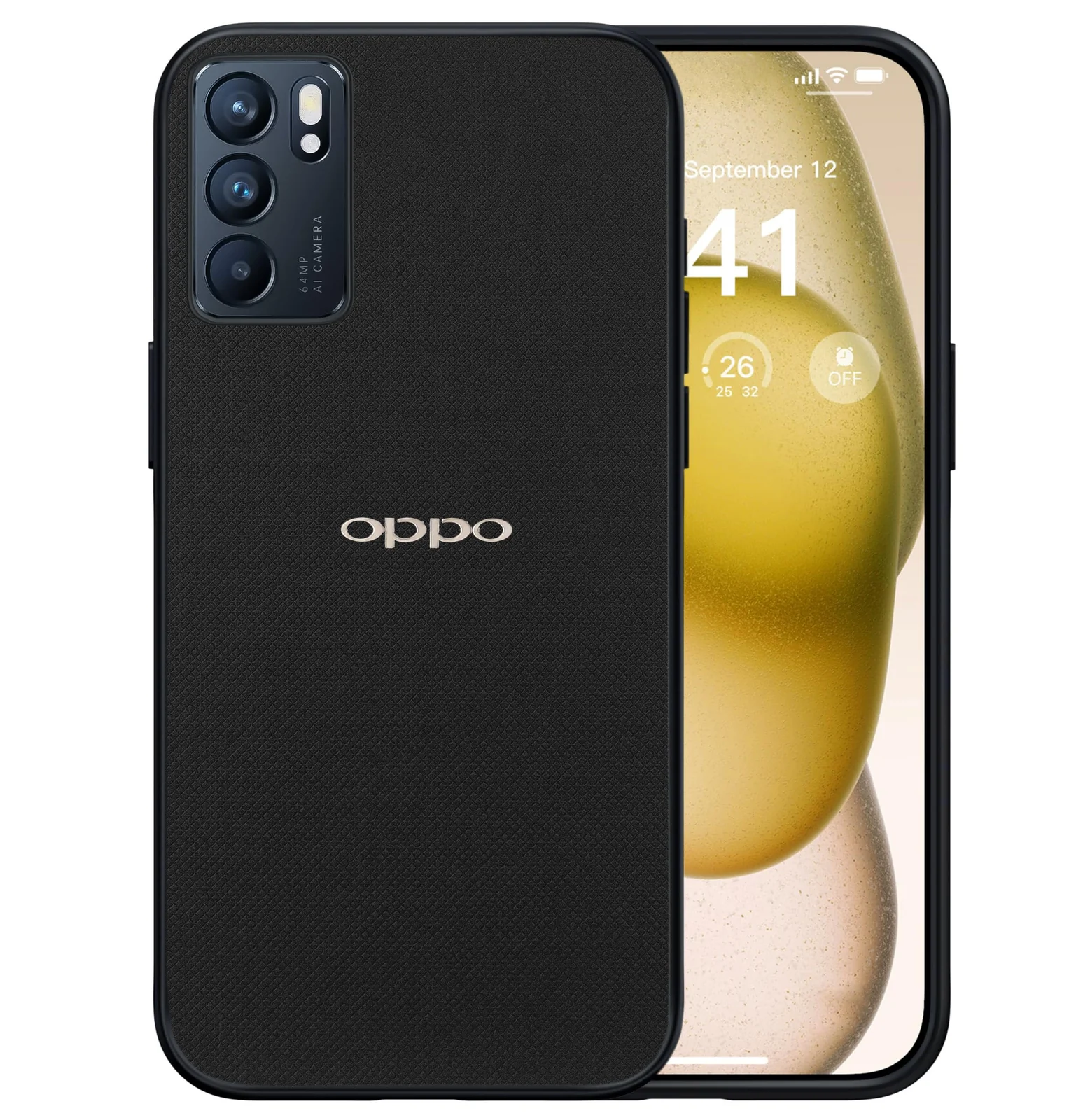 Dl3 Mobilak Compatible with Oppo Reno6 5G / Oppo Reno 6 5G Case Dual Layer Heavy Duty Cell Phone Protective Cover Shockproof Rugged with Non-Slip Textured - Green