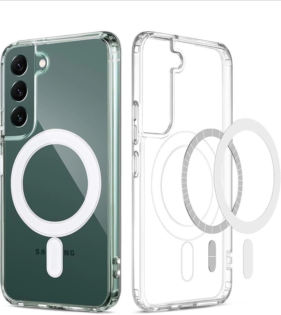 DL3 Mobilak for Samsung Galaxy S23 5G Case [Compatible with MagSafe] [Strong Magnet] [Non-Yellowing] Magnetic Slim Thin Bumper Phone Cover, Lightweight, and Durable - Clear