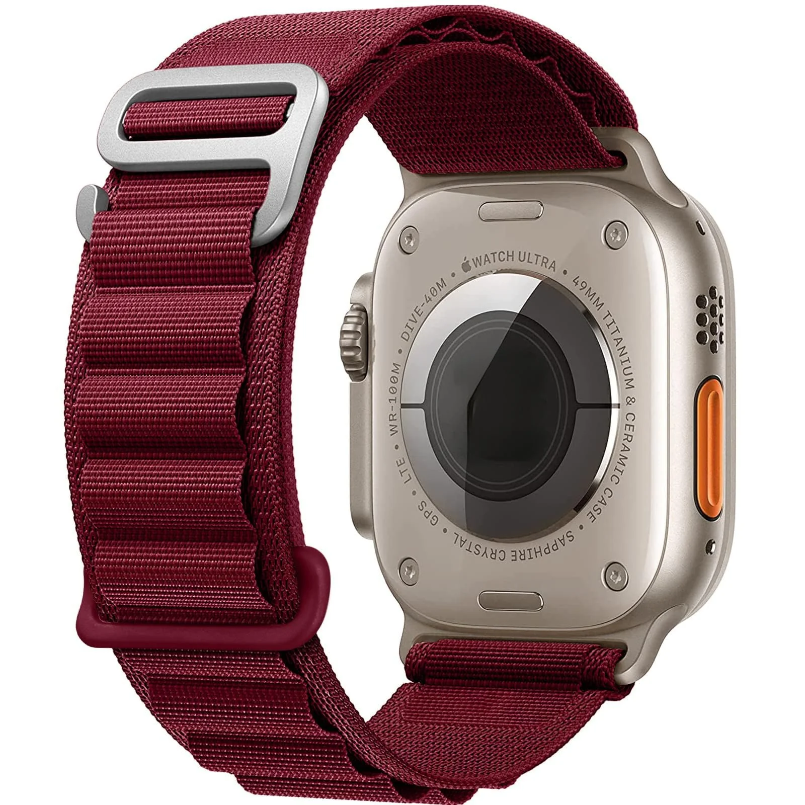Apple Watch Ultra 49MM 45MM 44MM 42MM — DL3 Mobilak Trail/Alpine Loop Nylon Band Compatible with Apple Watch Ultra 2/Ultra Band 49mm 45mm 44mm 42mm, Adjustable with Metal C-Hook Strap for iWatch Ultra Series 9/8/7/6/5/4/3/2/1/SE2/SE