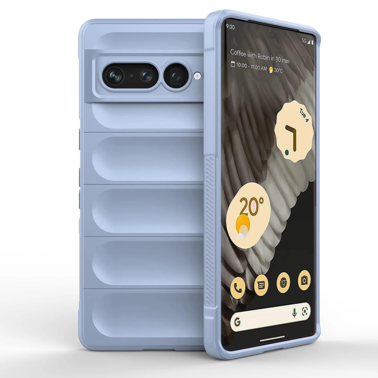 DL3 Mobilak Rugged Protective Case for Google Pixel 7 Pro, Camera protection, Shock-absorbing protection, Non-slip grip - Baby Blue