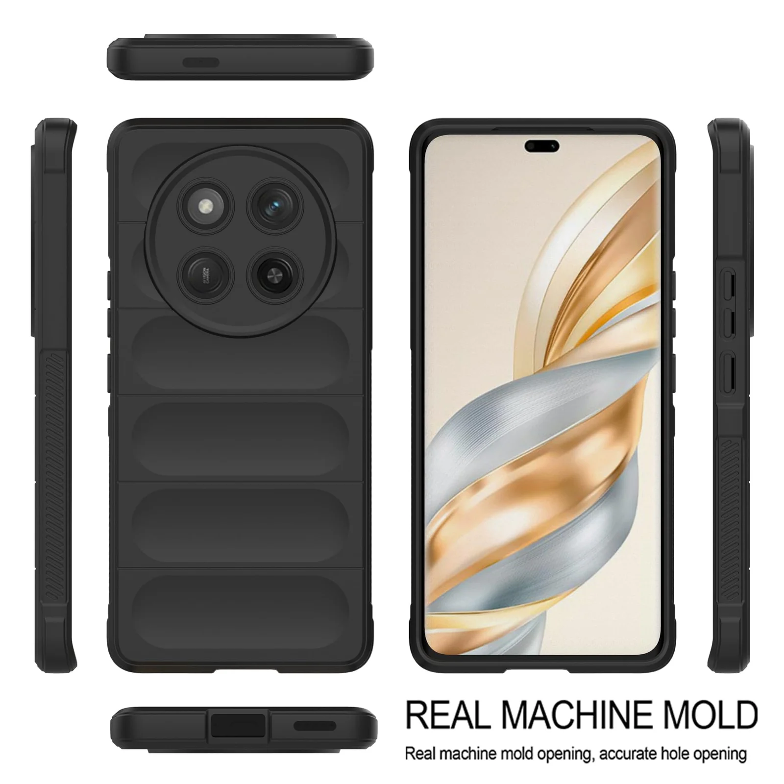 DL3 Mobilak Flexible Silicone and TPU Protective Case with Camera Protection for Honor X9C - Black