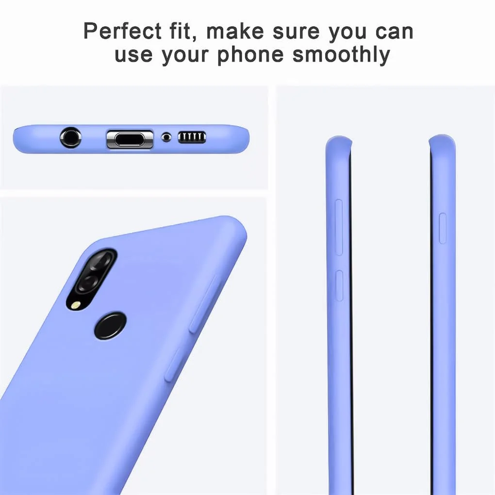 DL3 Mobilak Soft Silicone Protective Case for Huawei nova 3i with Microfiber Lining and Shockproof Design - Baby Blue