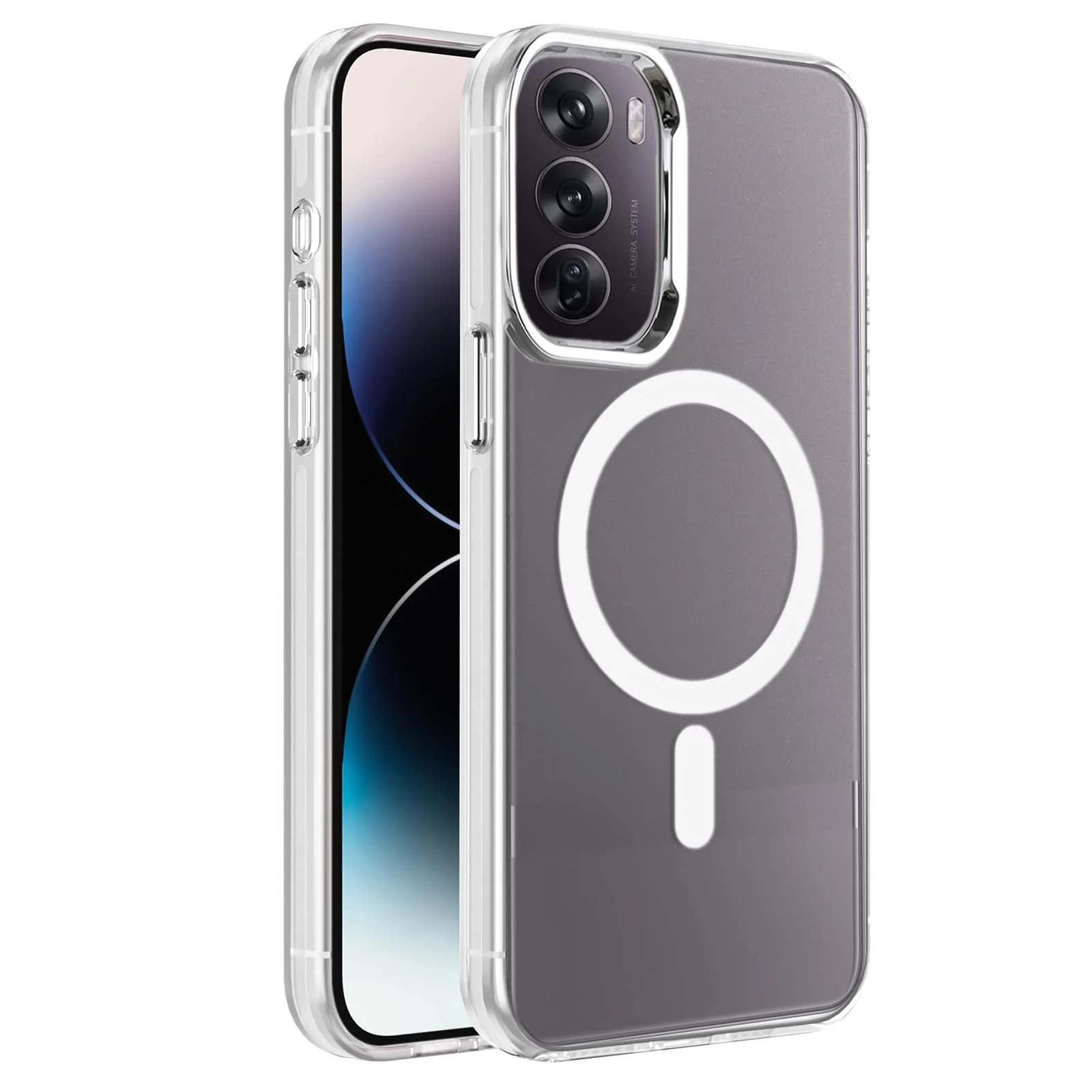 DL3 Mobilak Case For OPPO Reno 12 5G Case Crystal [Not Compatible with MagSafe] Soft TPU Gel Case Flexible Silicone Anti-Scratch TPU Cover - Clear