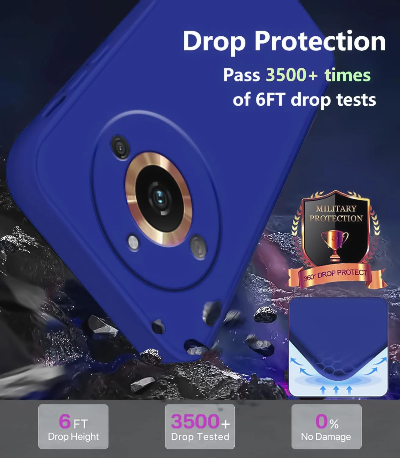 DL3 Mobilak Liquid Silicone Protective Case with Soft Microfiber Lining with Full Camera Protection for realme 11 Pro & realme 11 Pro+ Plus 5G - Pepsi