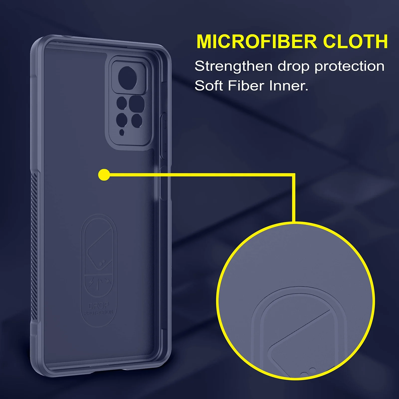 DL3 Mobilak Flexible Silicone and TPU Protective Case with Camera Protection for Xiaomi Redmi Note 12 Pro 4G / Redmi Note 11 Pro 4G&5G - Blue