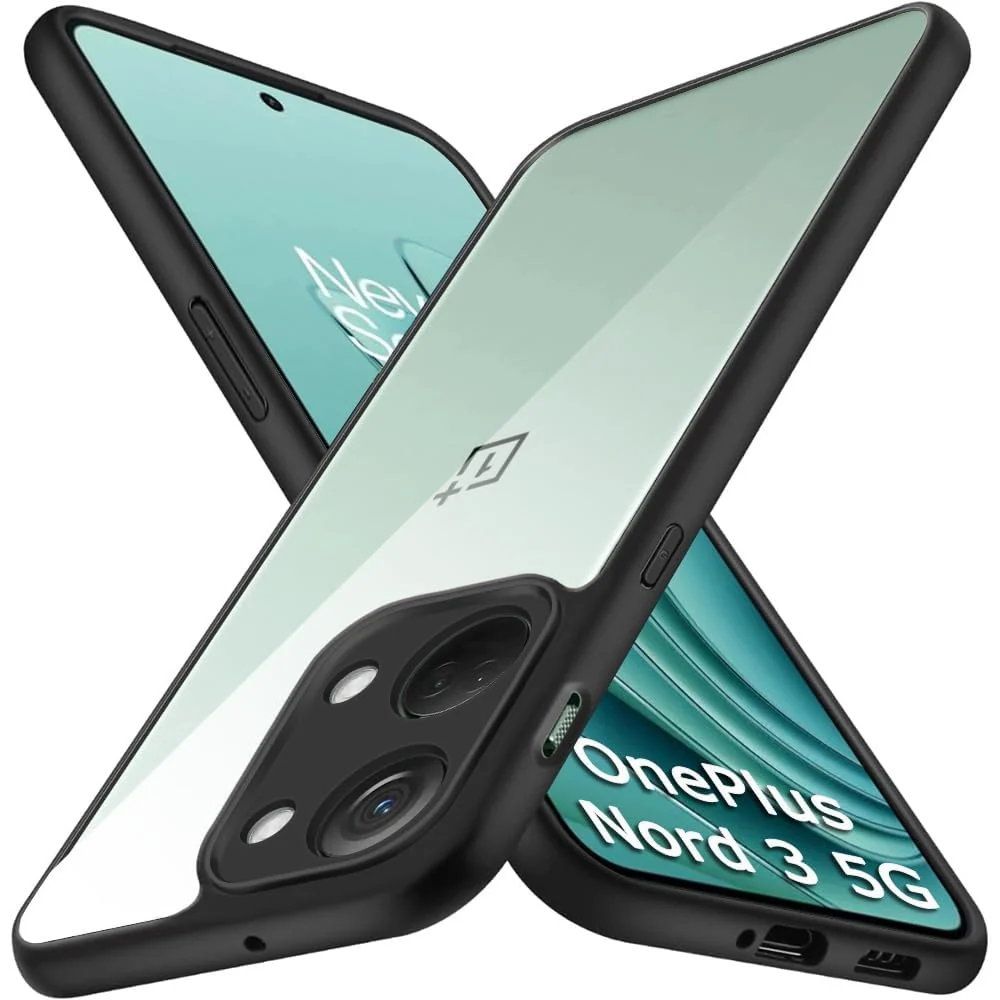 DL3 Mobilak Clear TPU Case for OnePlus Nord 3 / OnePlus Ace 2V, Camera protection, Shock-absorbing protection, Scratch-resistant surface - Black