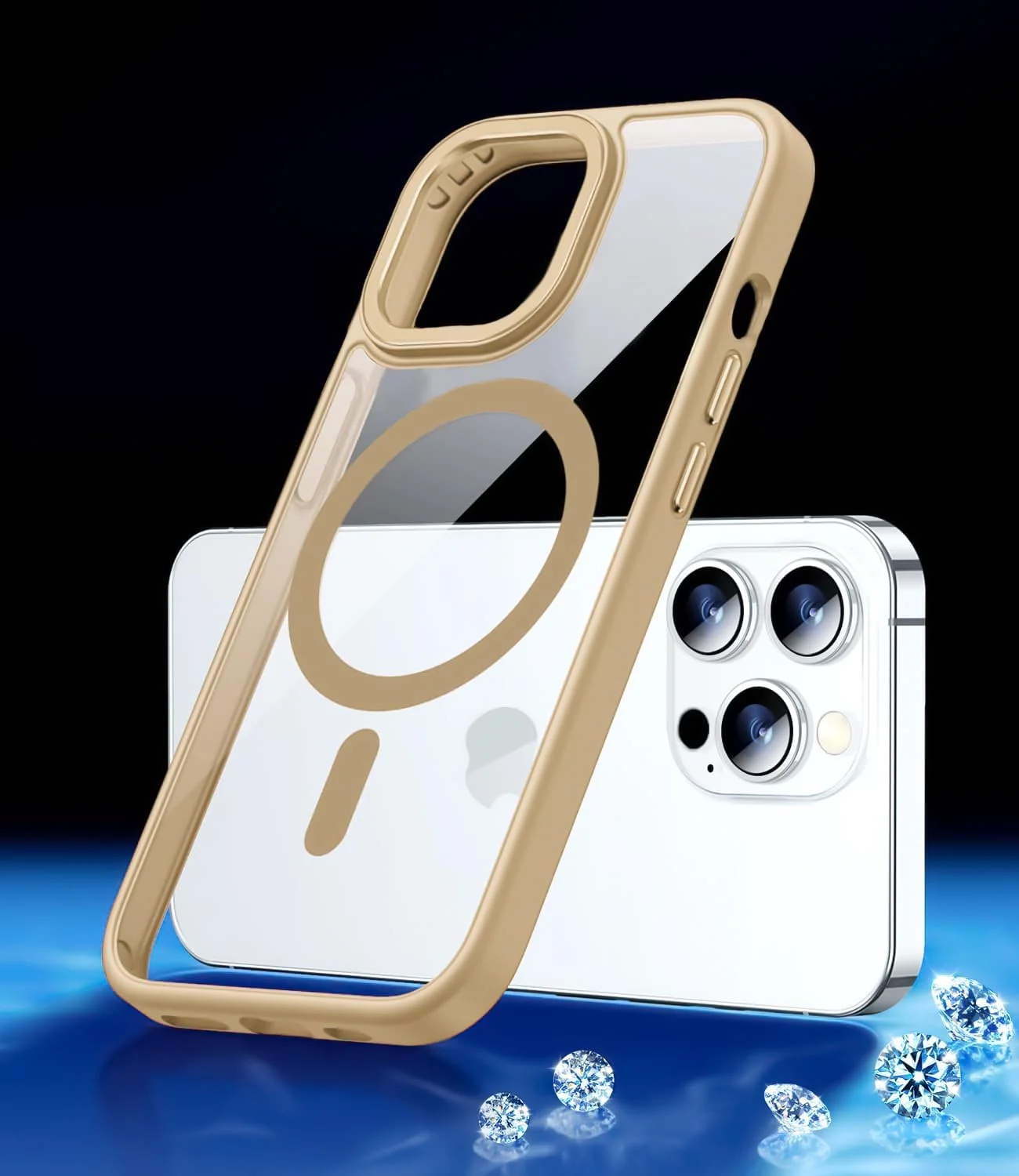 DL3 Mobilak Translucent Matte Case for iPhone 16 Pro Max 6.9-Inch Compatible with, Compatible with MagSafe accessories, Shock-absorbing protection, Scratch-resistant surface - Desert